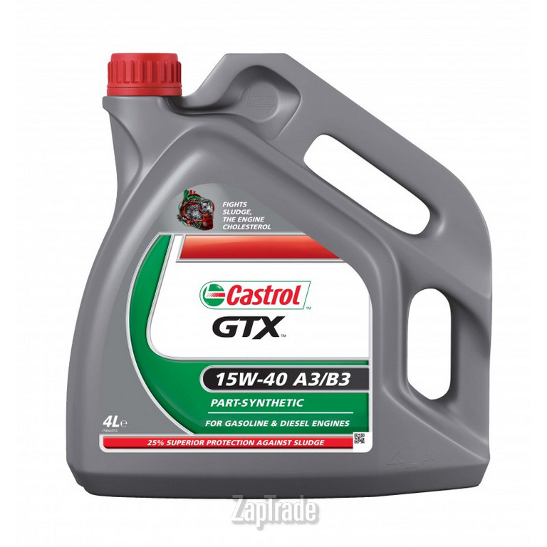 Моторное масло Castrol GTX 15W-40 A3/B3 Полусинтетическое