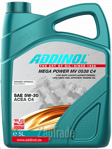 Моторное масло Addinol Mega Power MV 0538 C4 Синтетическое