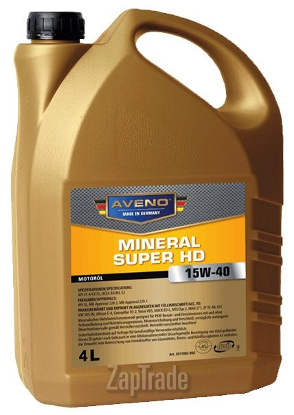 Моторное масло Aveno Mineral Super HD Минеральное