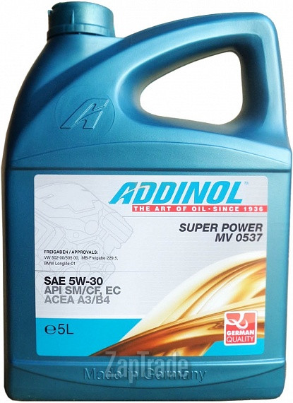 Моторное масло Addinol Super Power MV 0537 Синтетическое