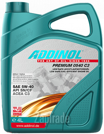 Моторное масло Addinol Premium 0540 C3 Синтетическое