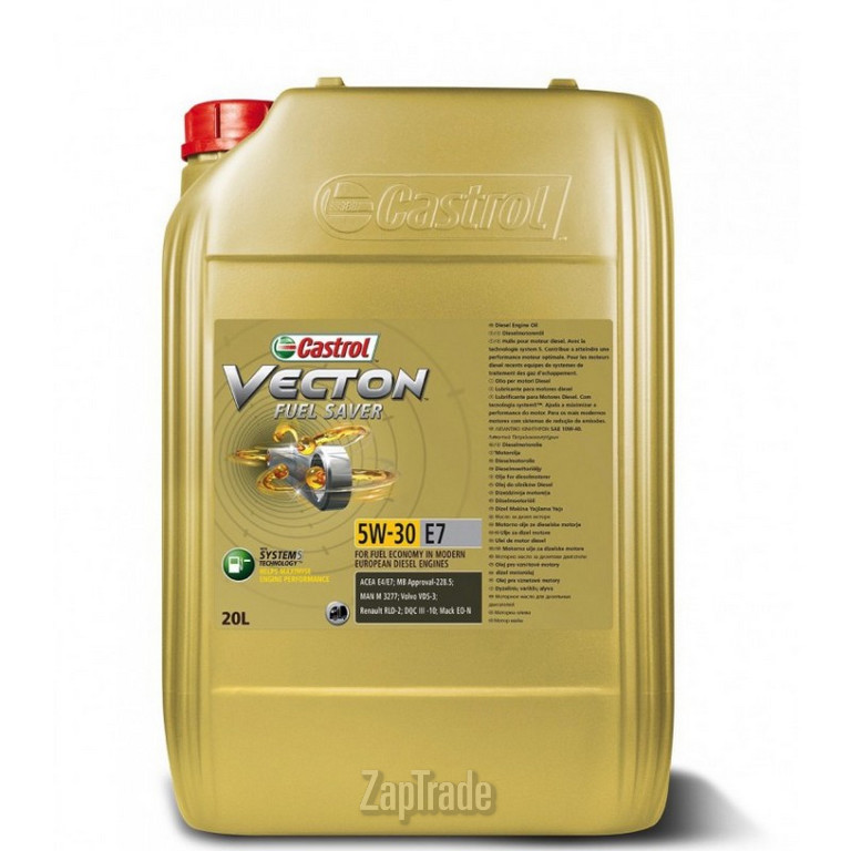 Моторное масло Castrol Vecton Fuel Saver 5W-30 E7 Синтетическое