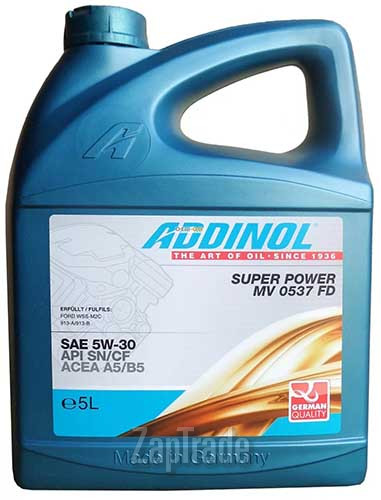 Моторное масло Addinol Super Power MV 0537 FD Синтетическое