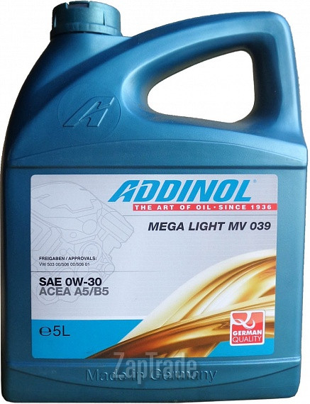 Моторное масло Addinol Mega Light MV 039 Синтетическое