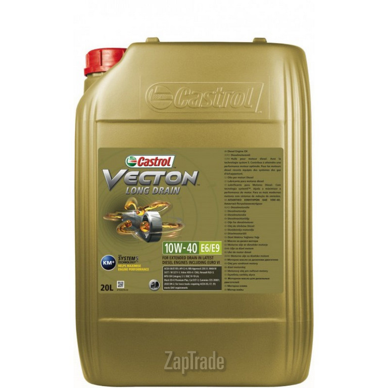 Моторное масло Castrol Vecton Long Drain 10W-40 E6/E9 Синтетическое